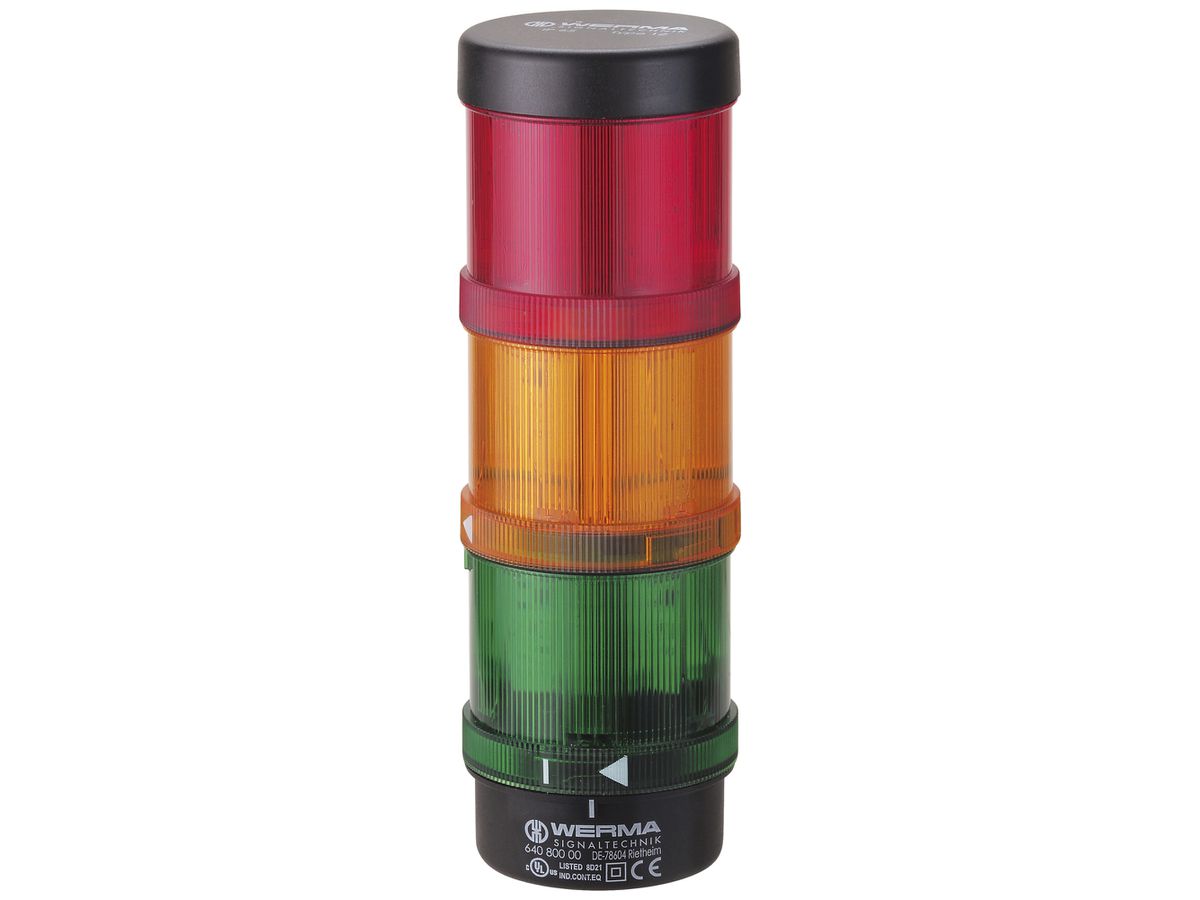 Signalsäule WERMA KS71 BWM, 24VAC/DC, grün/gelb/rot