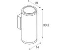 LED-Wandleuchte SLV ENOLA ROUND UP/DOWN L 53W 6000lm 3000/4000K IP65 anthrazit