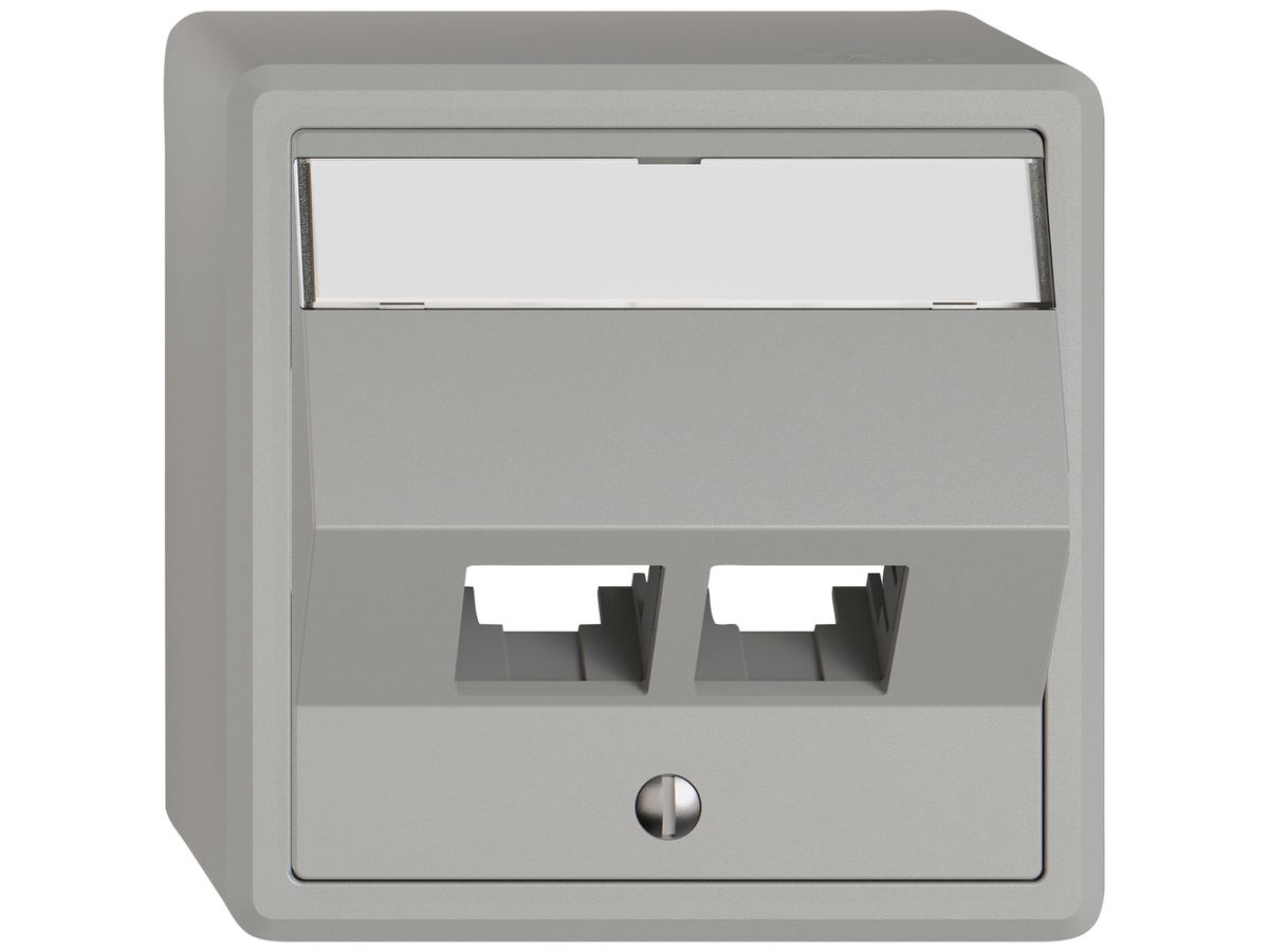 AP-Montageset EDIZIO.liv EASYNET S-One SNAPFIX® schräg 2×RJ45 hgu