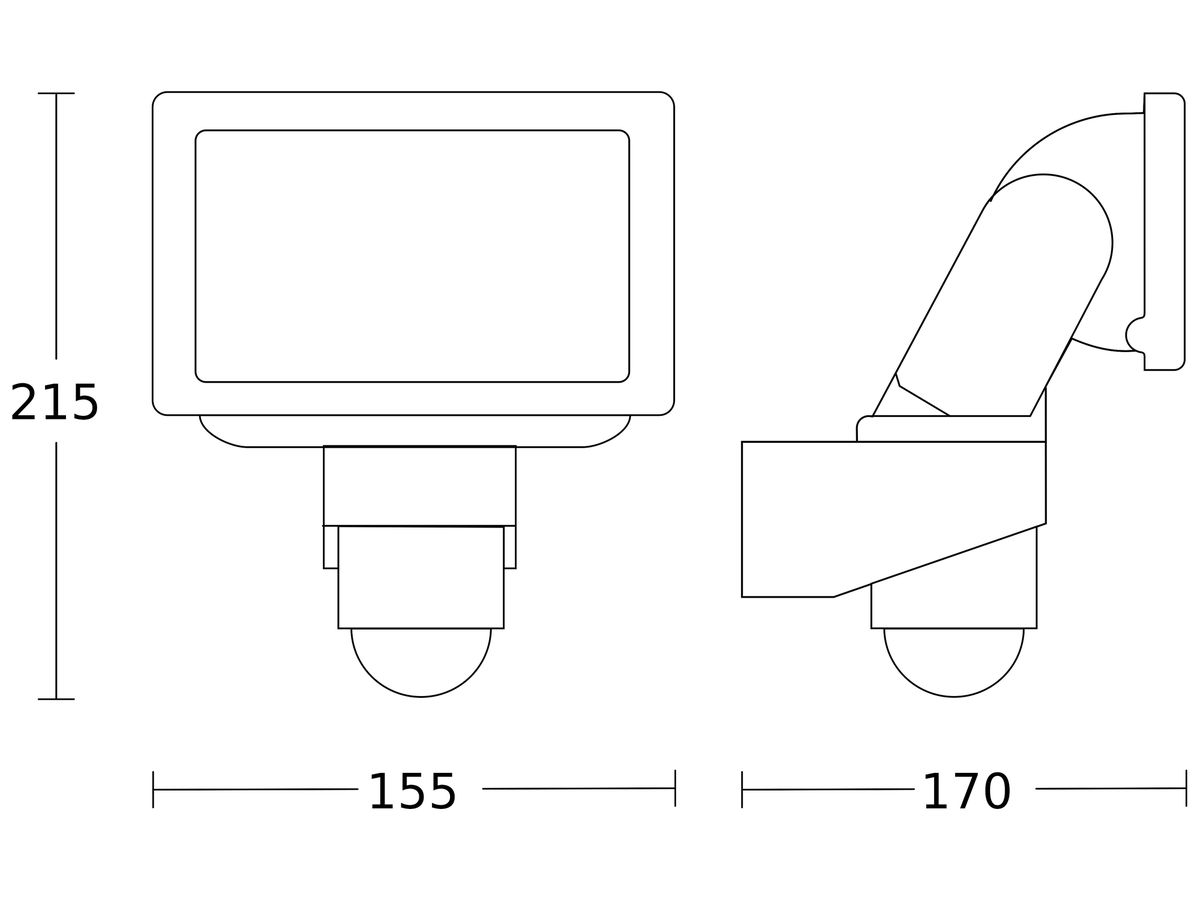 LED-Sensorstrahler Steinel LS 150 PIR 20.5W 1760lm 4000K IP44 weiss