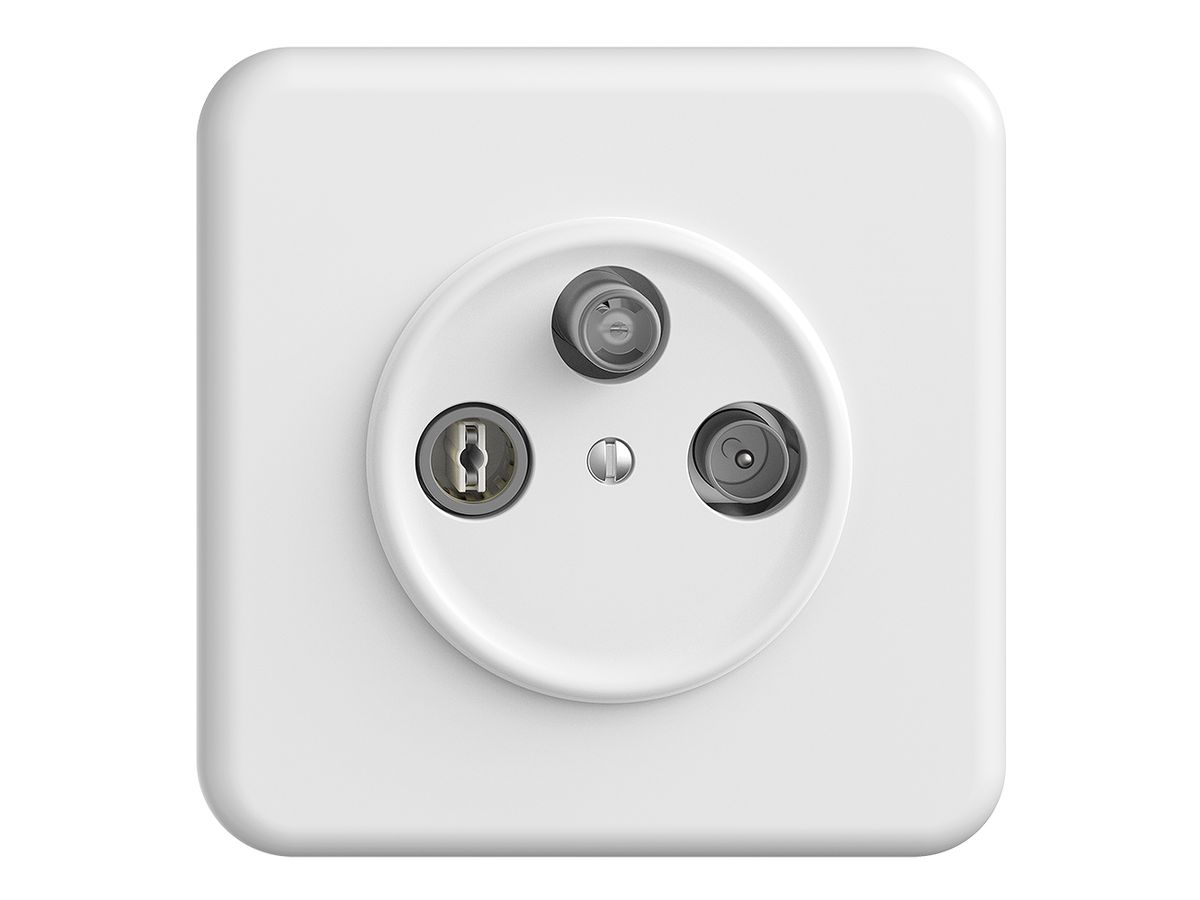 UP-Stichdose SAT/TV DB52 STANDARDdue weiss mit IEC/F-Anschluss