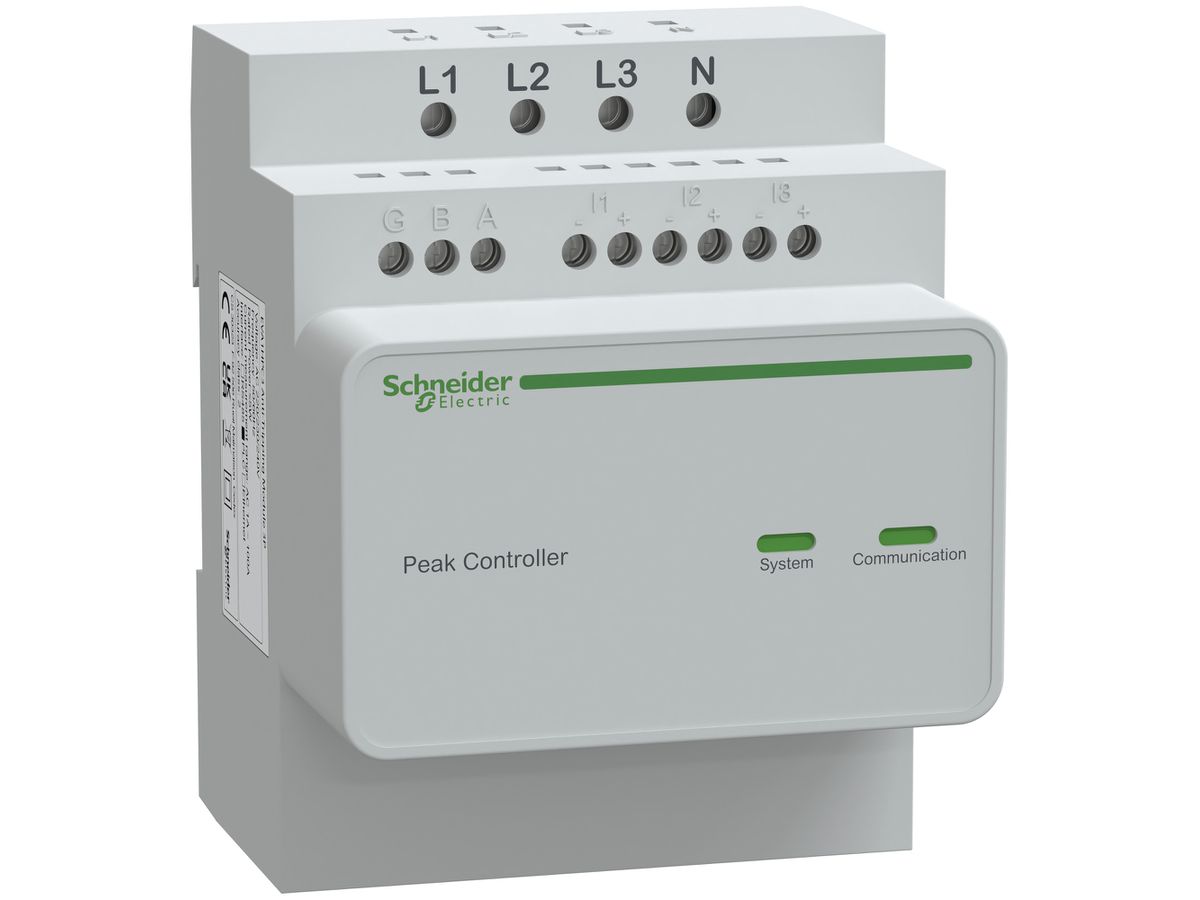 REG-Lademanagementgerät EVlink Home Peak Controller, für PLC, 3-phasig, 4TE