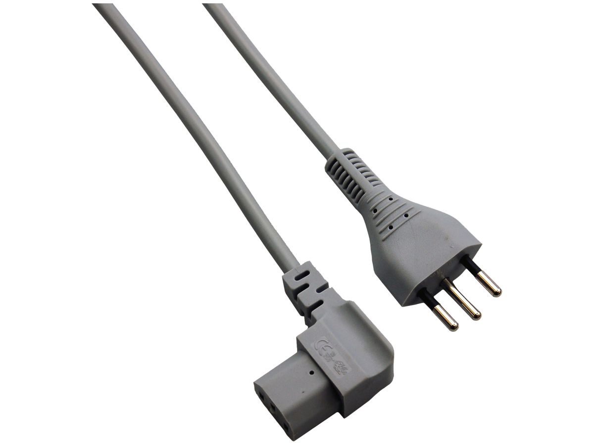 Apparatekabel Tdlr T12/CEE113 abgw. 2m 3×0.75mm² grau