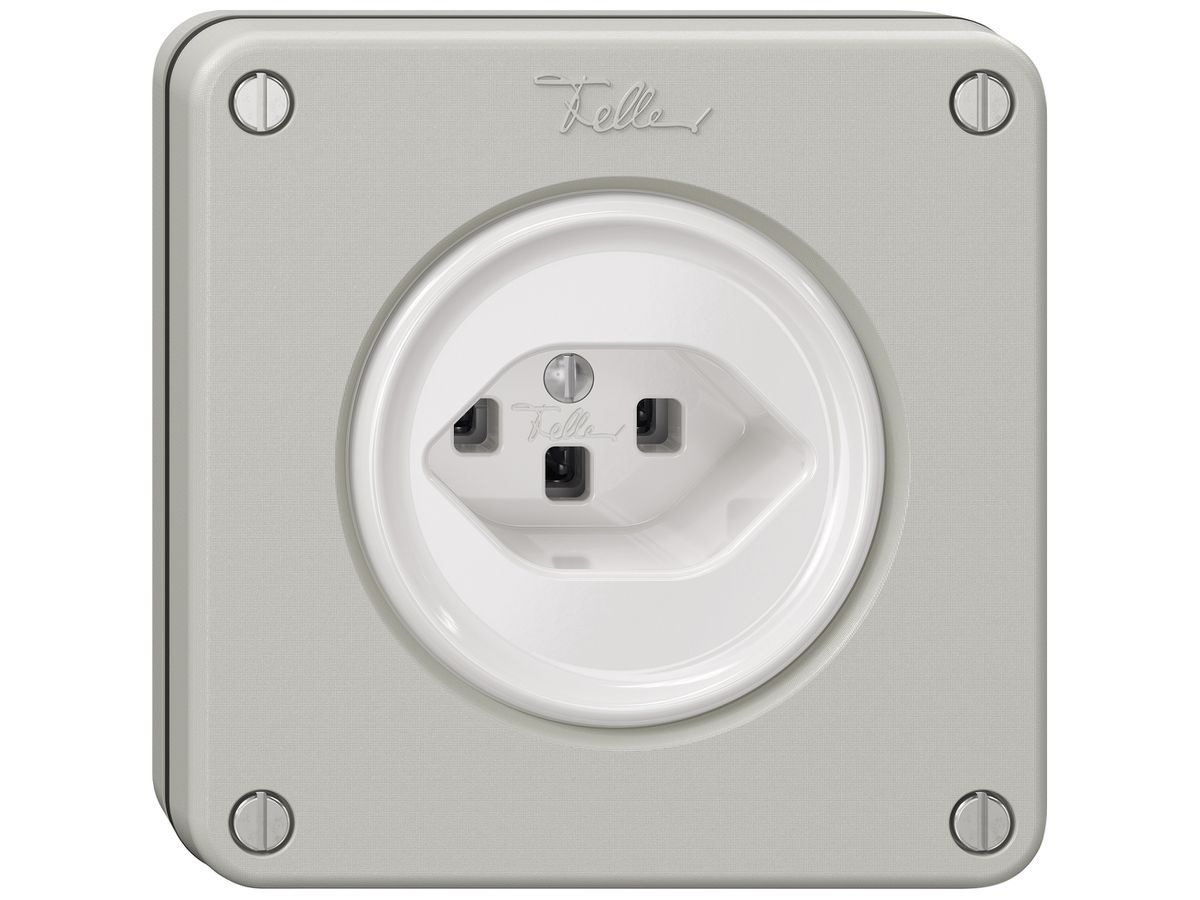 Steckdose NEVO SNAPFIX® 1×T23 16A 250V 87×87×32mm IP21 lgu