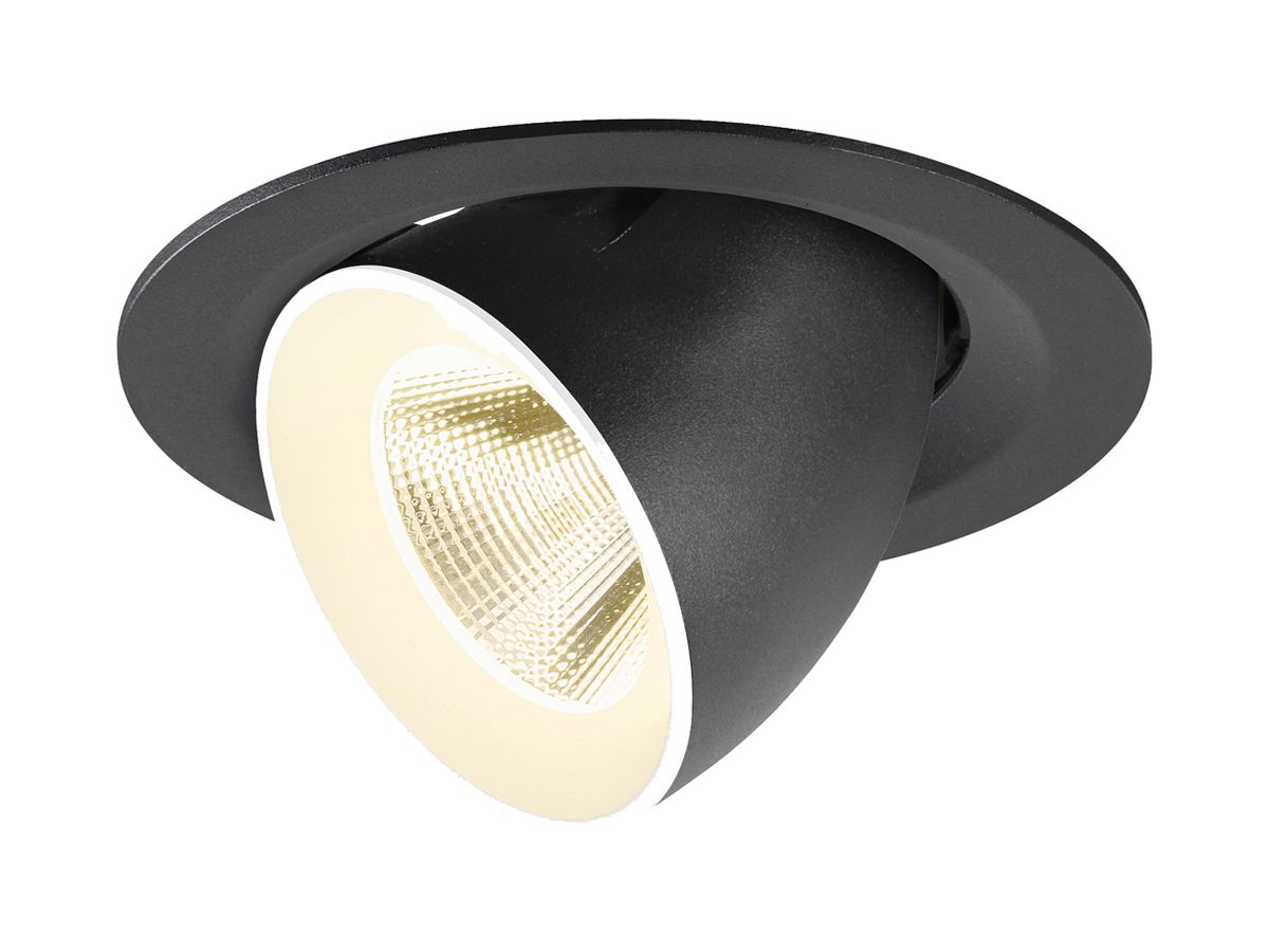 LED-Downlight SLV NUMINOS GIMBLE M 12W 1900lm 4000K NB DA Ø135×95 schwarz/weiss