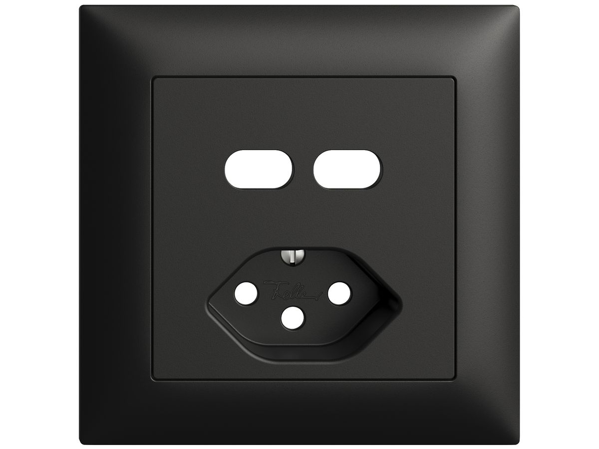 UP-Montageset Feller EDIZIOdue für Steckdose USB 2×Typ C + Typ 13 schwarz