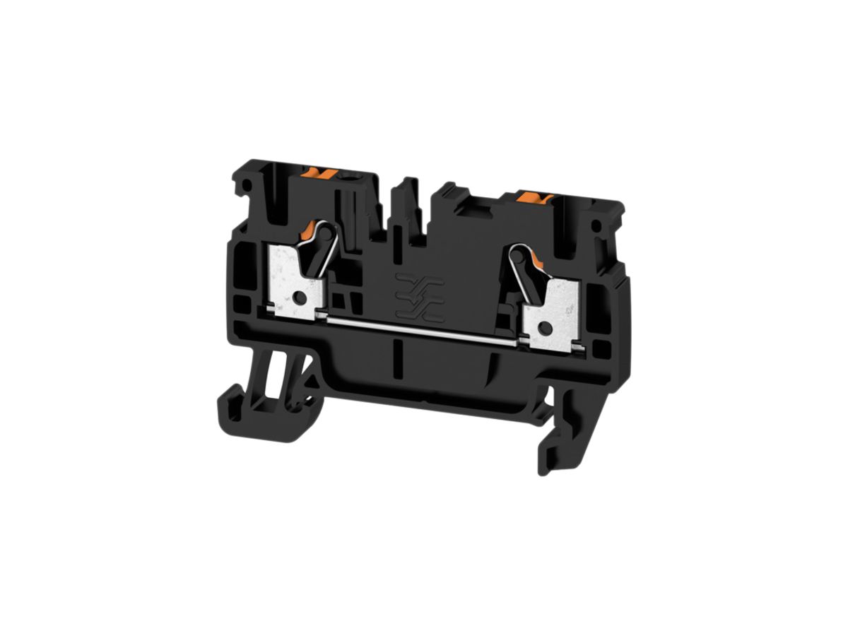 Durchgangs-Reihenklemme Weidmüller A2C PUSH IN 2.5mm² TS35 schwarz