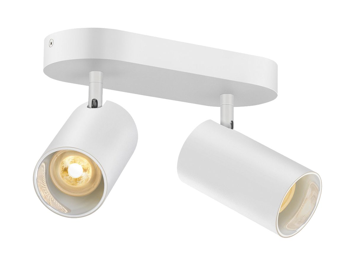 Spot SLV ASTO TUBE GU10 2×10W Ø70×125mm weiss