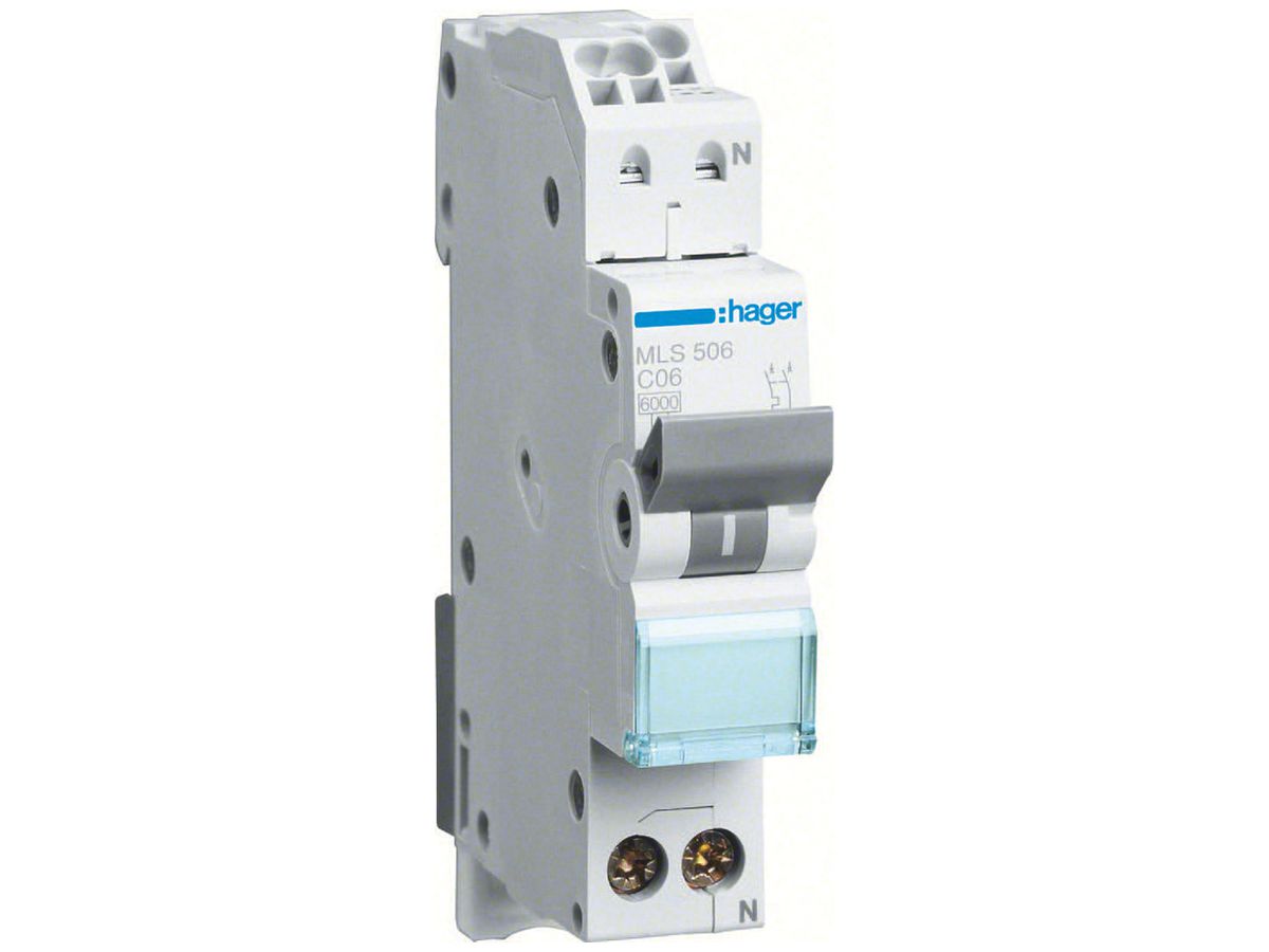 Leitungsschutzschalter Hager MCB 2P 240V C 6A 6kA 1TE