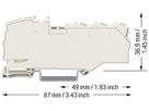 Verteilerblock WAGO TOPJOB S 1P 76A 1×Eing 16mm² 6×Ausg 4mm² lgu
