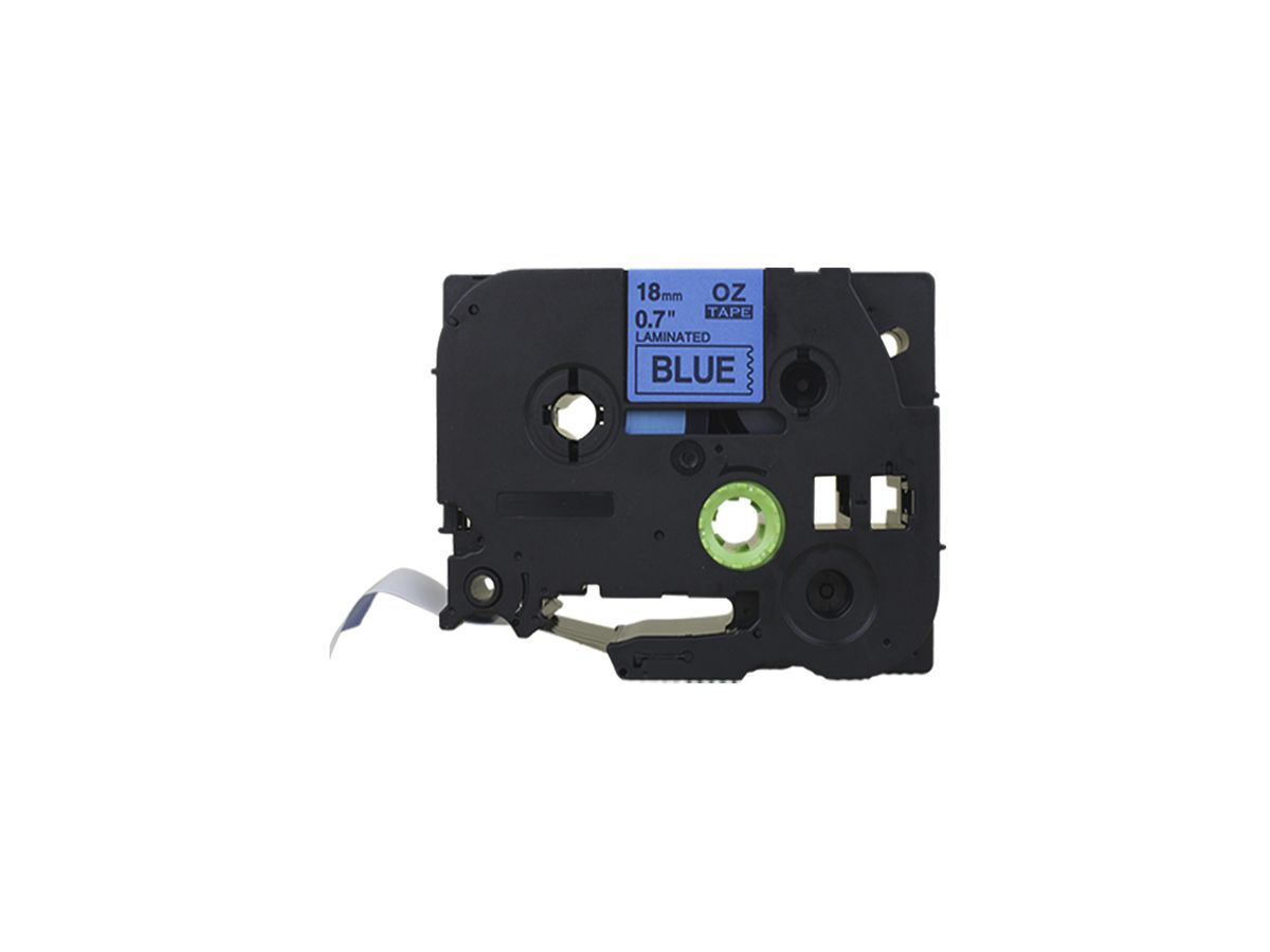 Schriftbandkassette kompatibel zu OZE-541, 18mm×8m, blau/schwarz