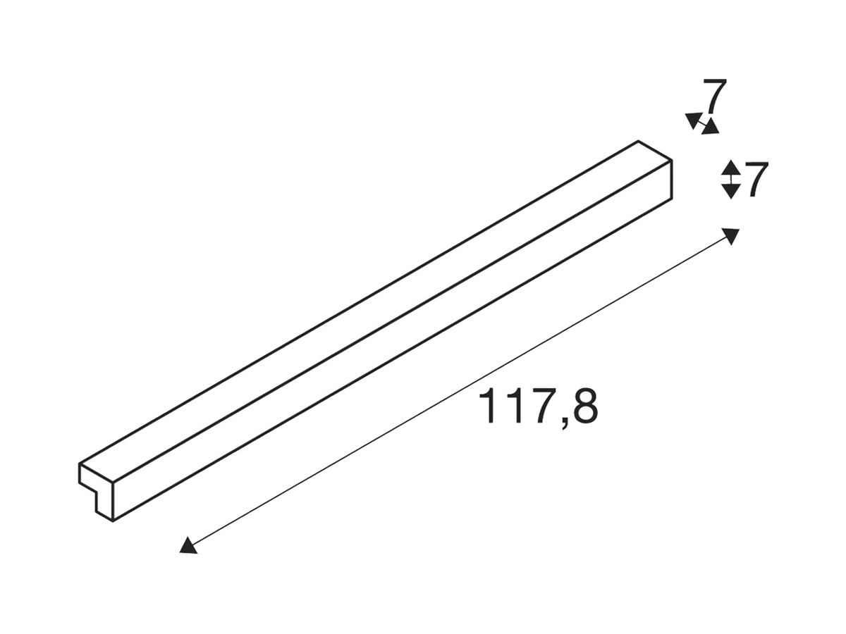 LED-Wandleuchte SLV L-LINE 120 19W 1650lm 3000K IP44 1200mm weiss