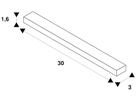 LED-Betriebsgerät SLV 30W 24V DALI DIM 300×30mm