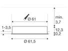 EB-LED-Deckenleuchte SLV MEDO 60 33W 4600lm 930/940K 80° Ø615mm weiss