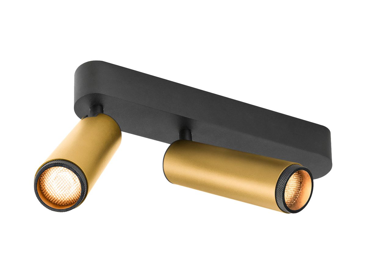 LED-Spot SLV GRIP SPOT M 28W 2920lm 2700K WB DIM 274×147×106mm schwarz/gold