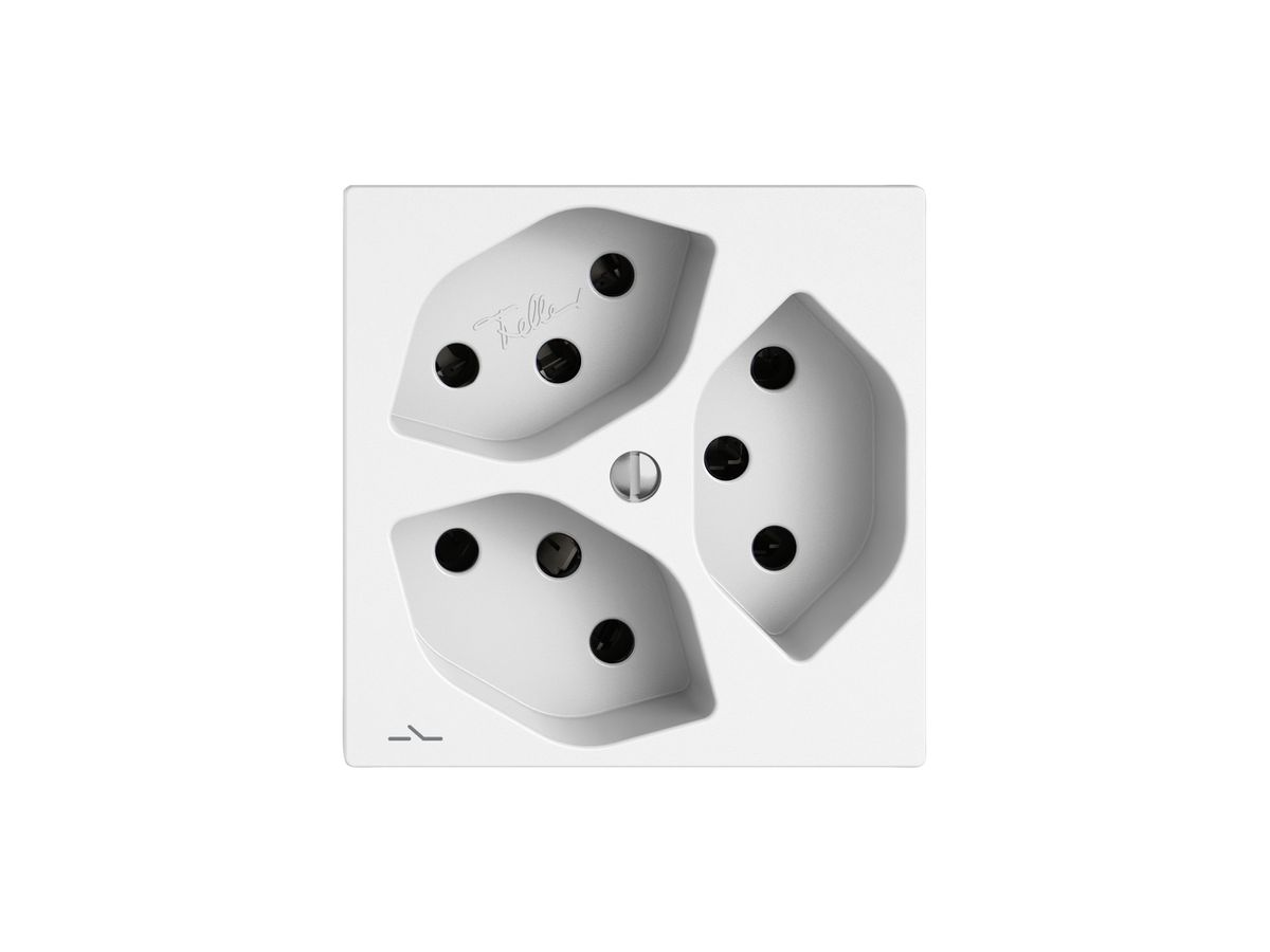 Steckdose EDIZIO.liv SNAPFIX® 3×T13 1×S ws