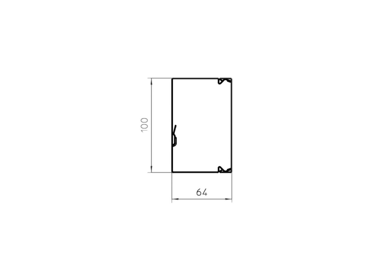 Installationskanal Bettermann LKM 60×100×2000mm verzinkt reinweiss