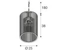 Pendelleuchte SLV WUD cylindrical E27 1×60W direkt Ø250mm braun