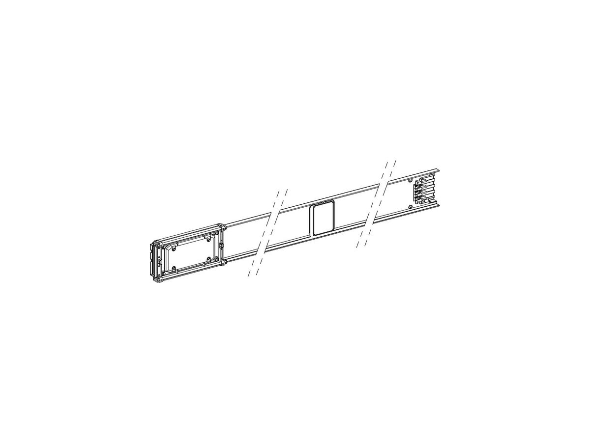Schienenverteiler Canalis KNA 40A 3L+N+PE 1×Abgang weiss IP55 3m