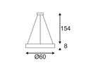 LED-Pendelleuchte SLV MEDO RING 60 33W 2200lm 3000K IP20 weiss