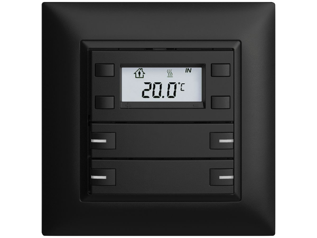 UP-RTH-Taster KNX 4-fach EDIZIOdue FMI schwarz, mit LED RGB