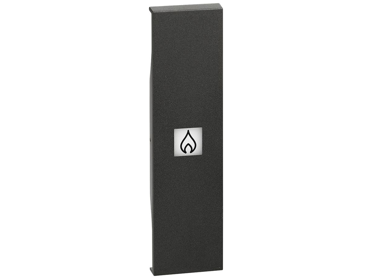Tastenabdeckung Living Now 1 Modul mit Symbol Heizung schwarz