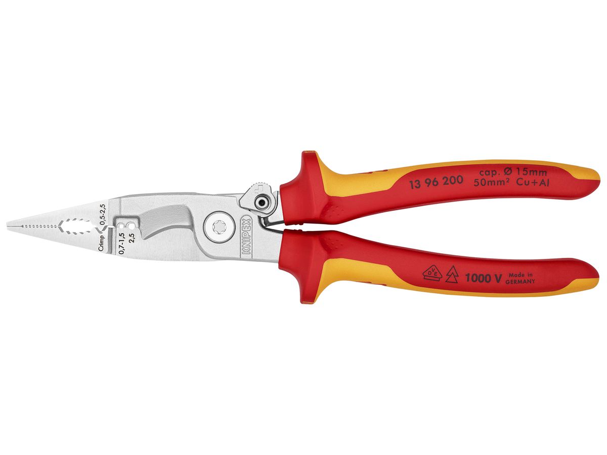 Installationszange KNIPEX VDE 200mm 0.75…2.5mm²/Ø15mm
