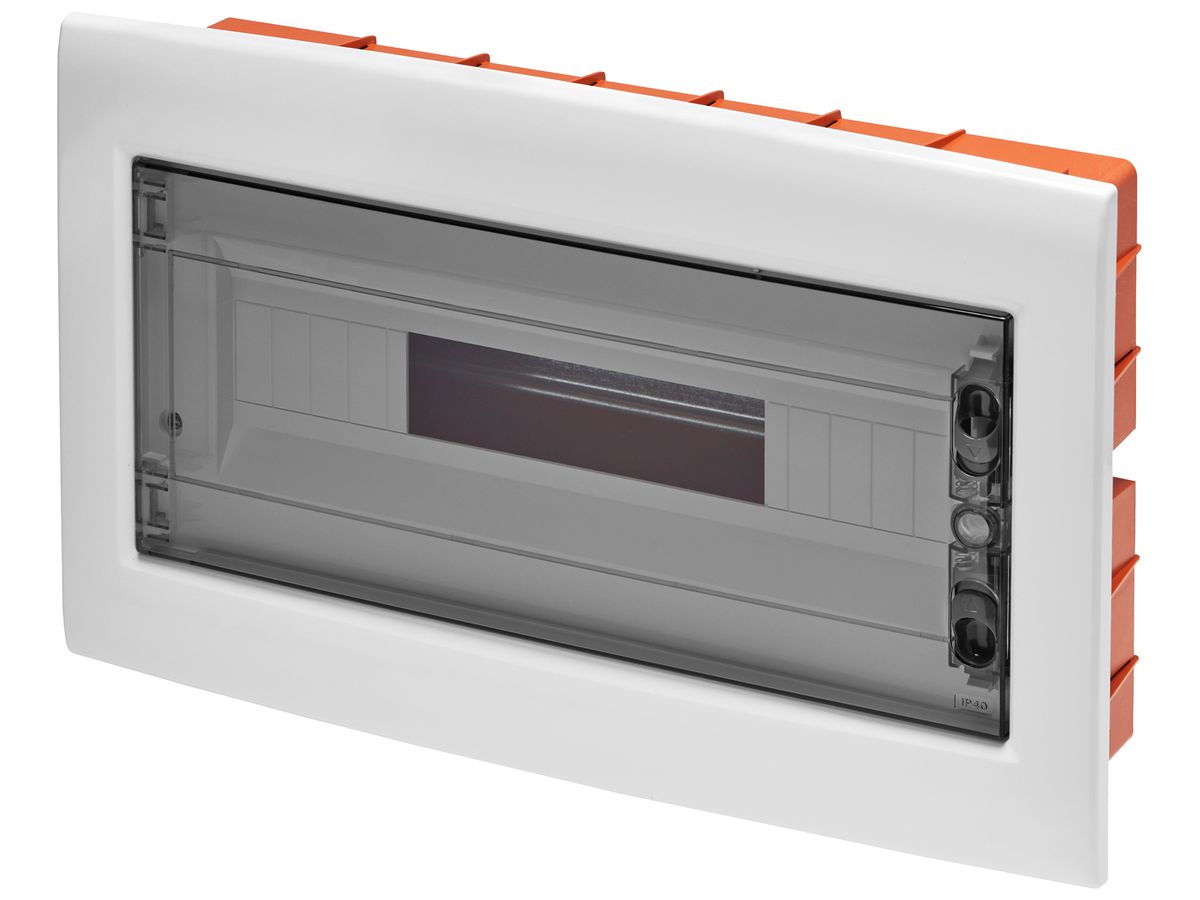 UP-Kleinverteiler Gewiss 40 CDI 1-reihig 18TE Tür IP40 465×310×101mm