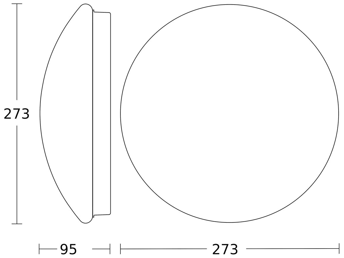 Decken-/Wandleuchte Steinel RS 16 L HF E27 60W Ø275mm IP44