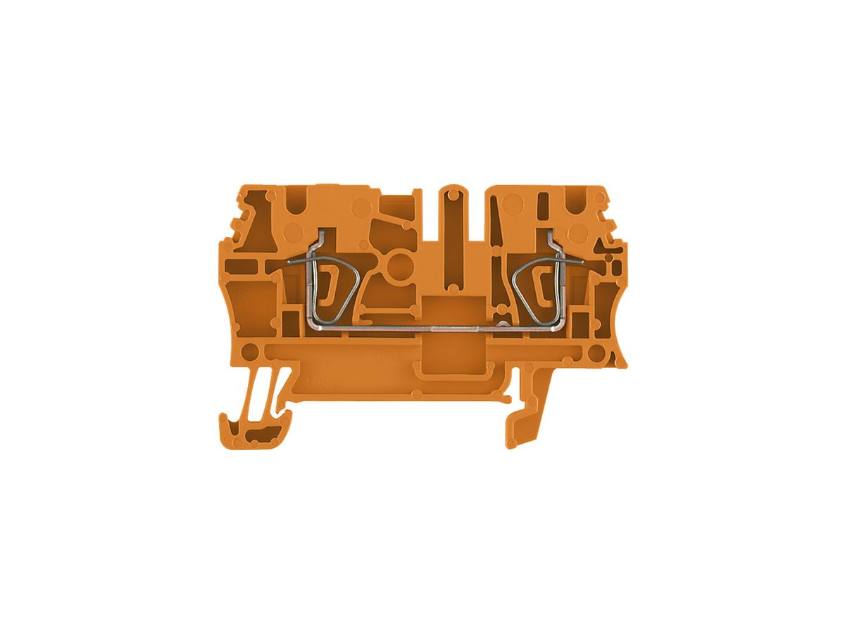 Durchgangs-Reihenklemme Weidmüller ZDU 2.5 Zugfeder 2.5mm² TS35 orange