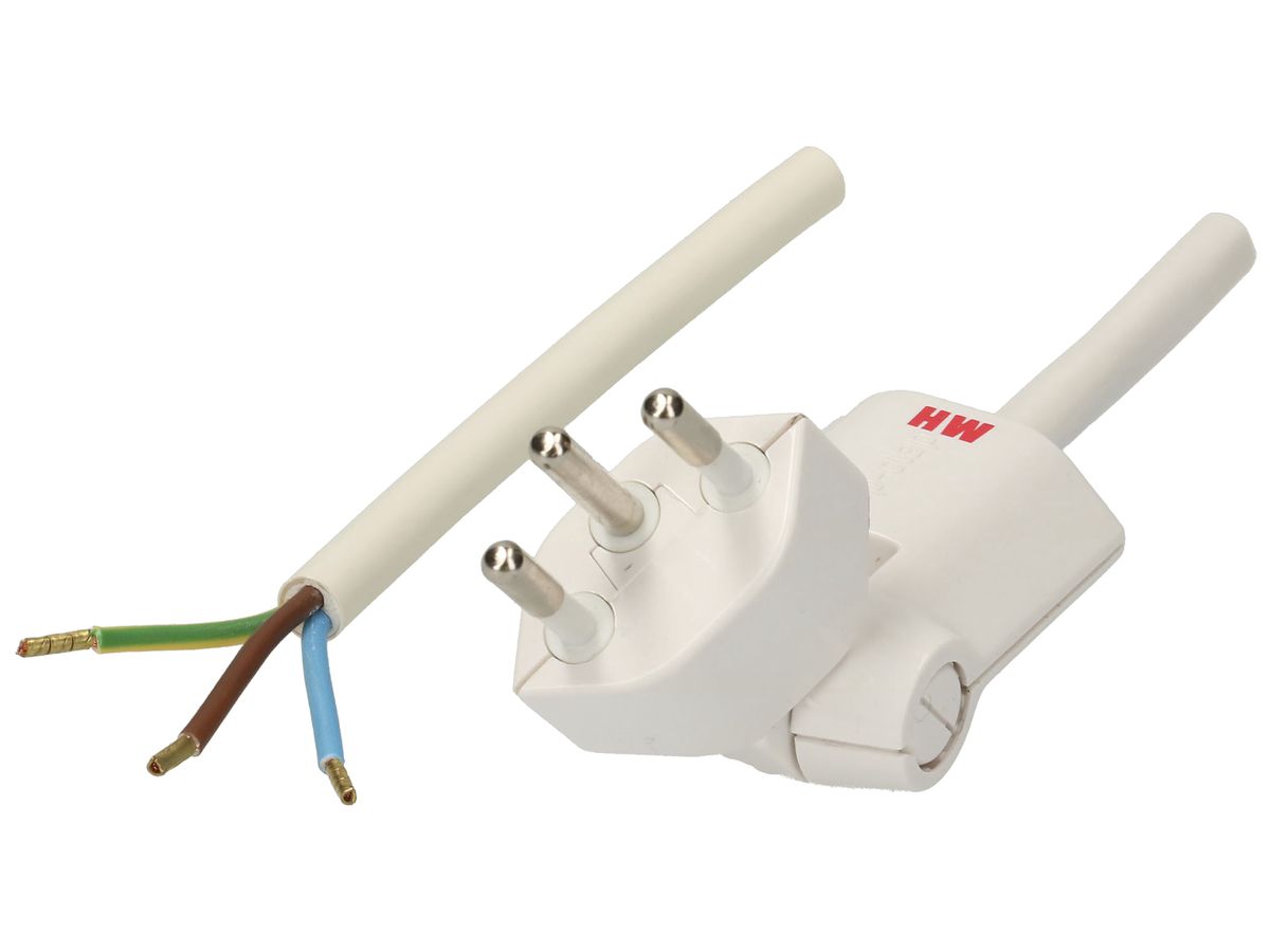 Anschlusskabel MAX HAURI 10A 230V 3×1mm² 5m weiss