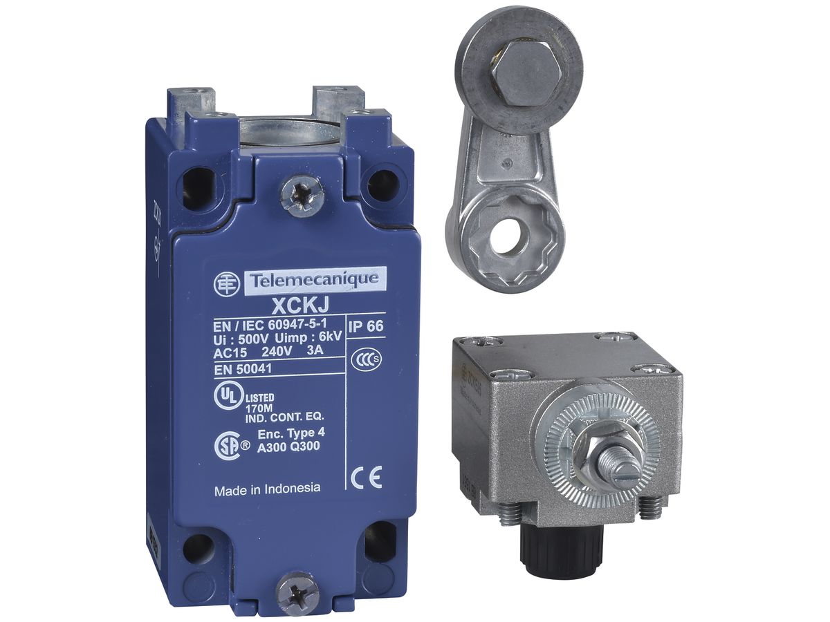 Positionsschalter OsiSense XCKJ Rollenhebel Kunststoffrolle, Schleichschalt, M20