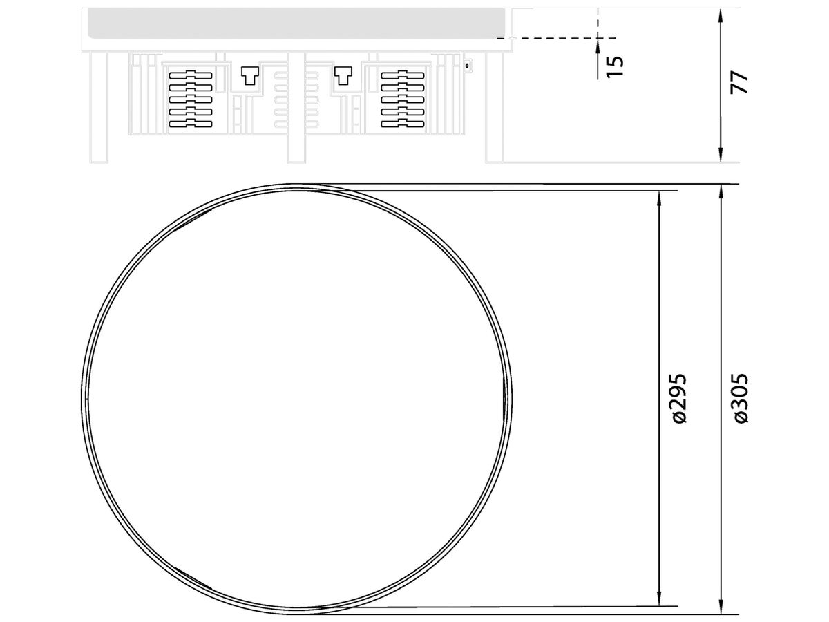 Edelstahlkassette Hager R12 10 22mm rostfreier Stahl