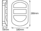 LED-Wandleuchte LDV ENDURA STYLE PLATE WALL 12W 600lm 3000K Edelstahl