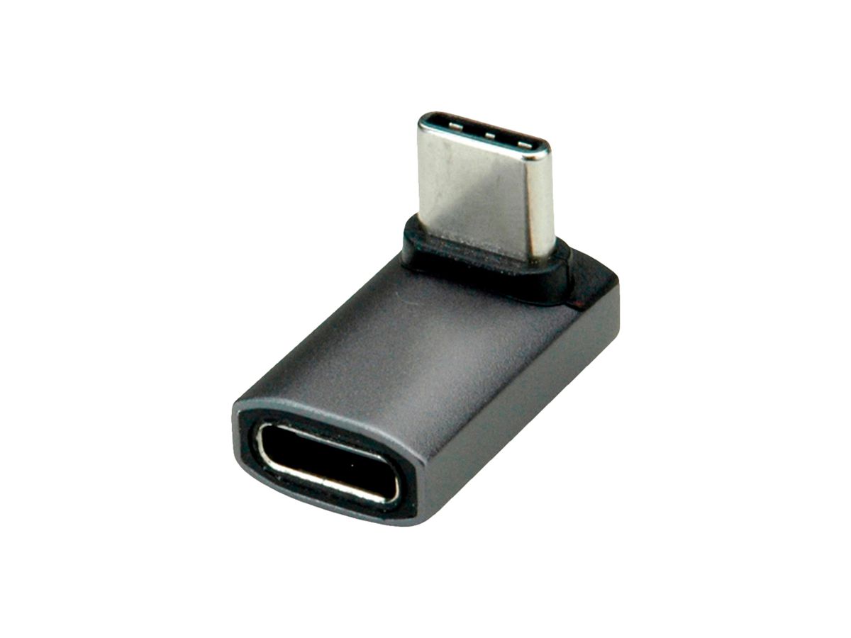 USB-Adapter ROLINE USB4 Gen3x2 40Gbit/s ST/BU 240W 90° USB-C/USB-C
