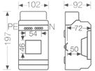 AP-Kleinverteiler Hensel 1-reihig, 197×102×92mm, 3 TE (3×18 mm), IP65