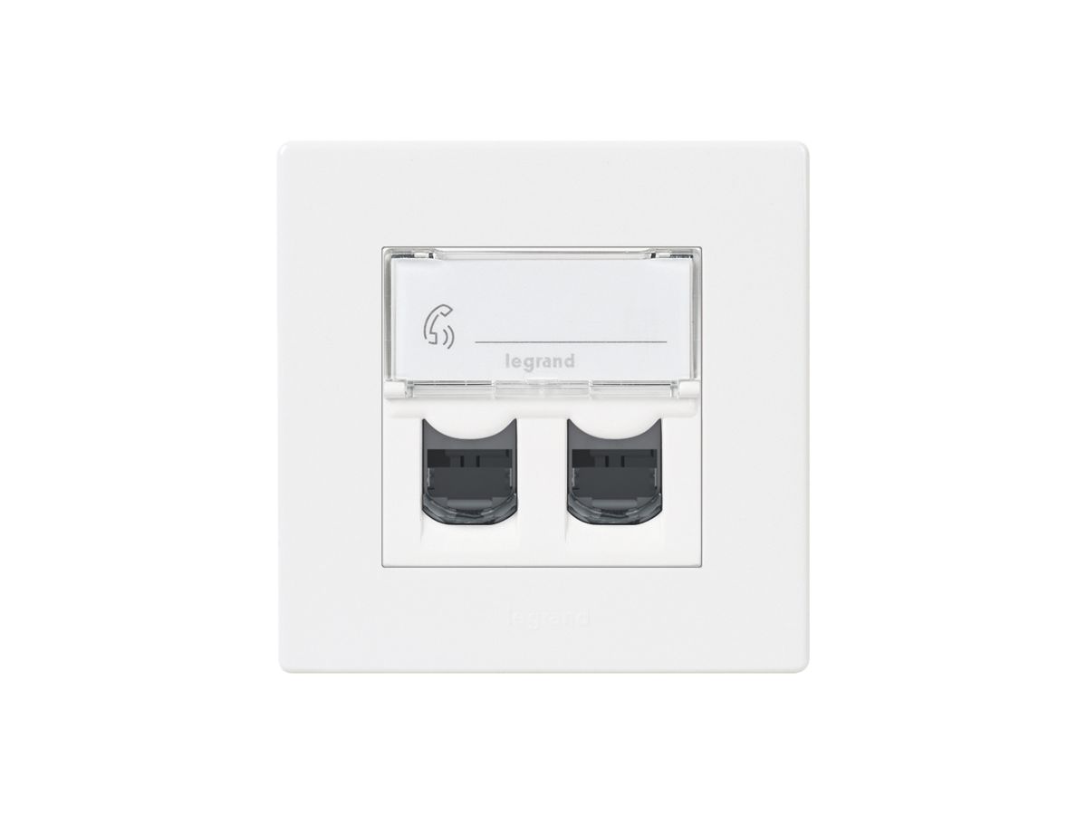 UP-Aufnahmeträger ATO 2×RJ45 weiss für Systimax Gr.I