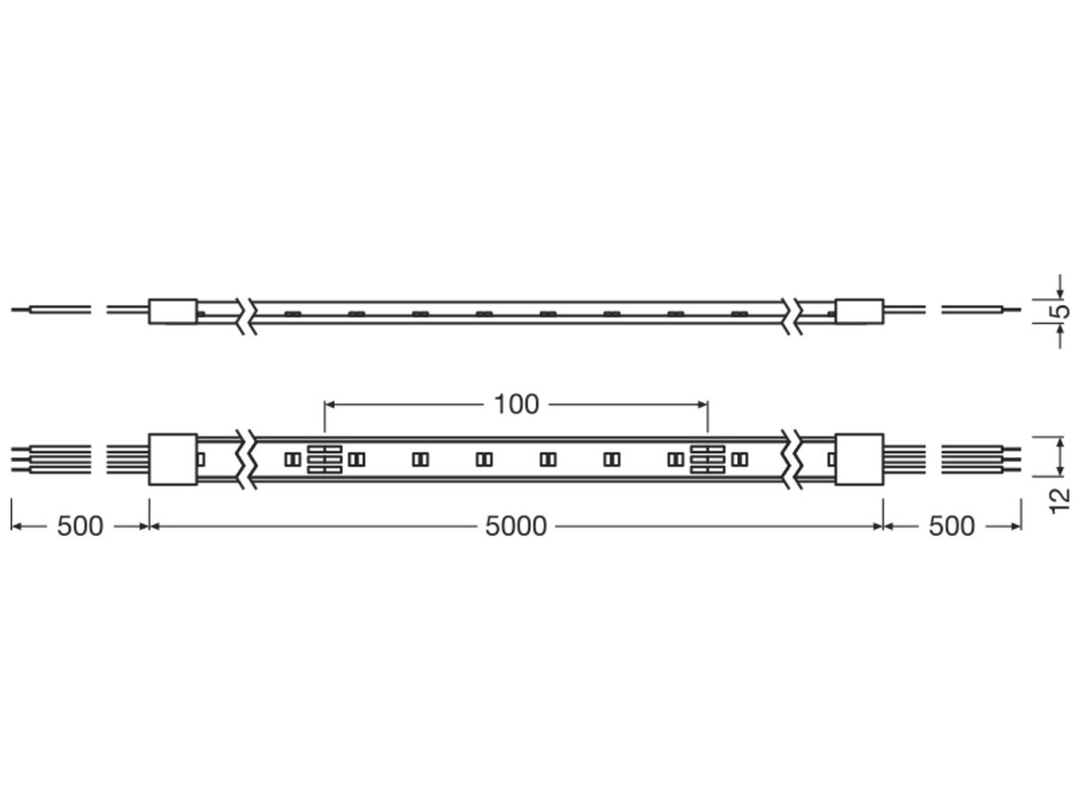 LED-Lichtband LDV BIOLUX HCL IP67 21.6W/m 1640lm/m 927…965 L=5m