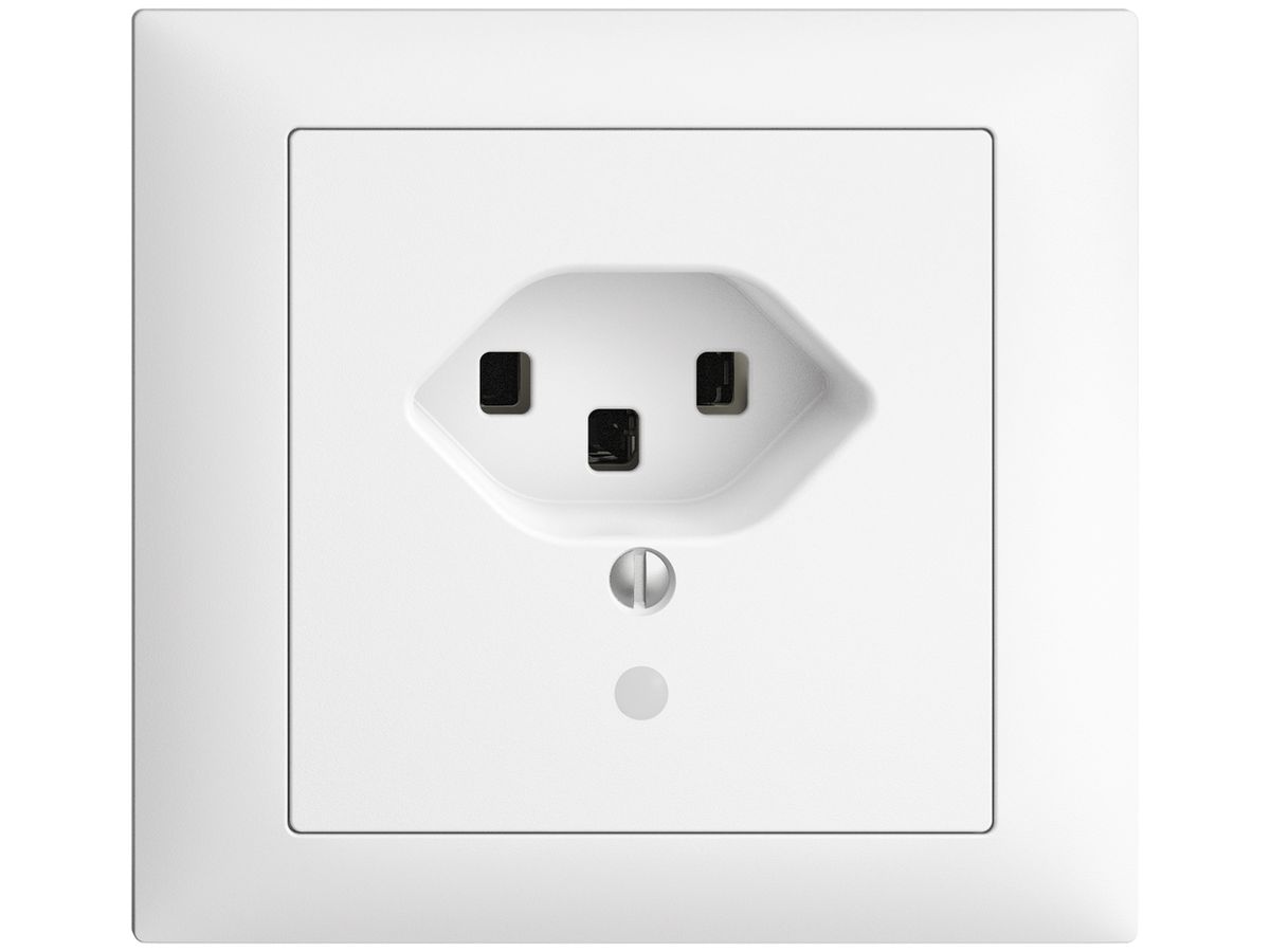 EB-Steckdose EDIZIOdue T23 16A weiss mit LED grün, Steckklemmen