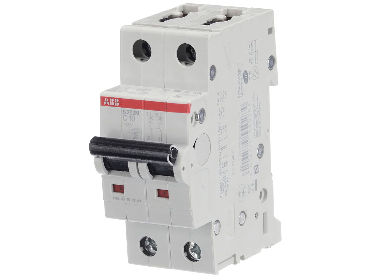 Leitungsschutzschalter ABB S202M-C10 10A C 10kA