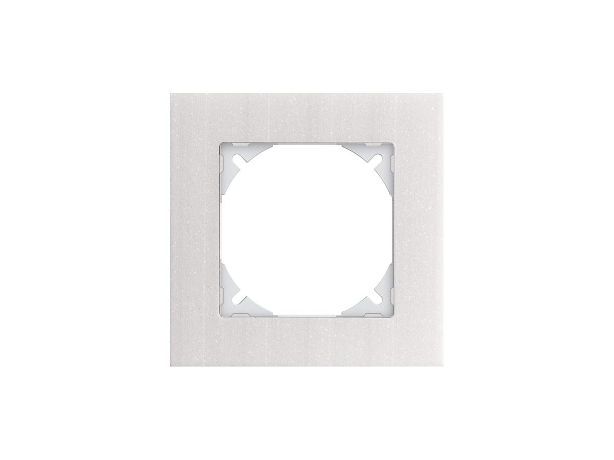 Abdeckrahmen EDIZIOdue prestige 1×1 marmor weiss
