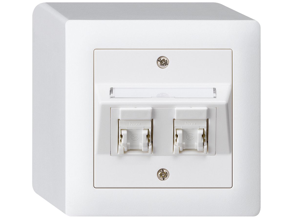 AP-Dose kallysto Kat.5e 2RJ45/u weiss