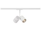 Strahler SLV BIMA II, 2×GU10 50W mit 1-Phasen-Adapter IP20 mattweiss