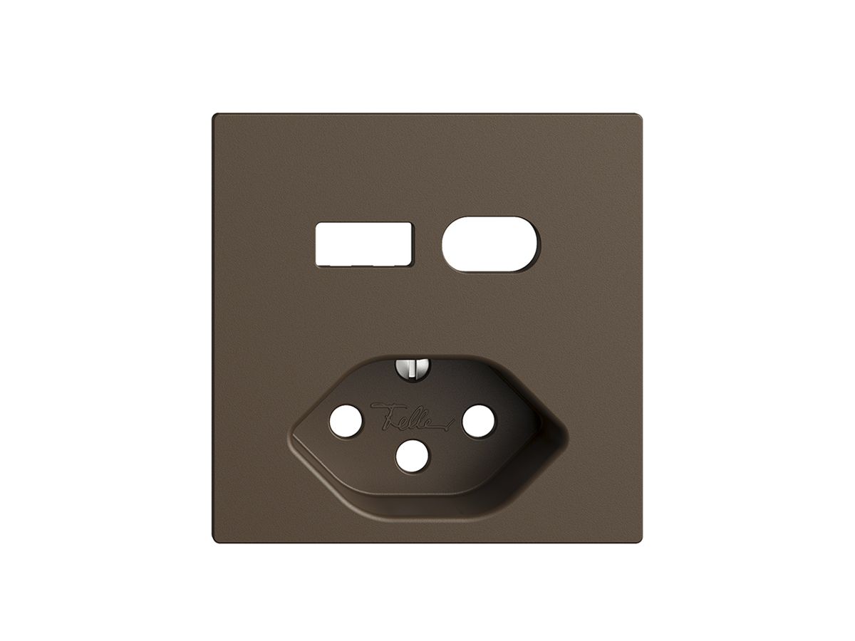 Montageset Feller EDIZIOdue für Steckdose USB Typ A+C + Typ 13 coffee