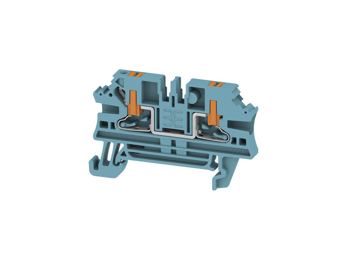 Durchgangs-Reihenklemme Weidmüller AL2C PUSH IN 2.5mm² 24A 800V TH35 blau
