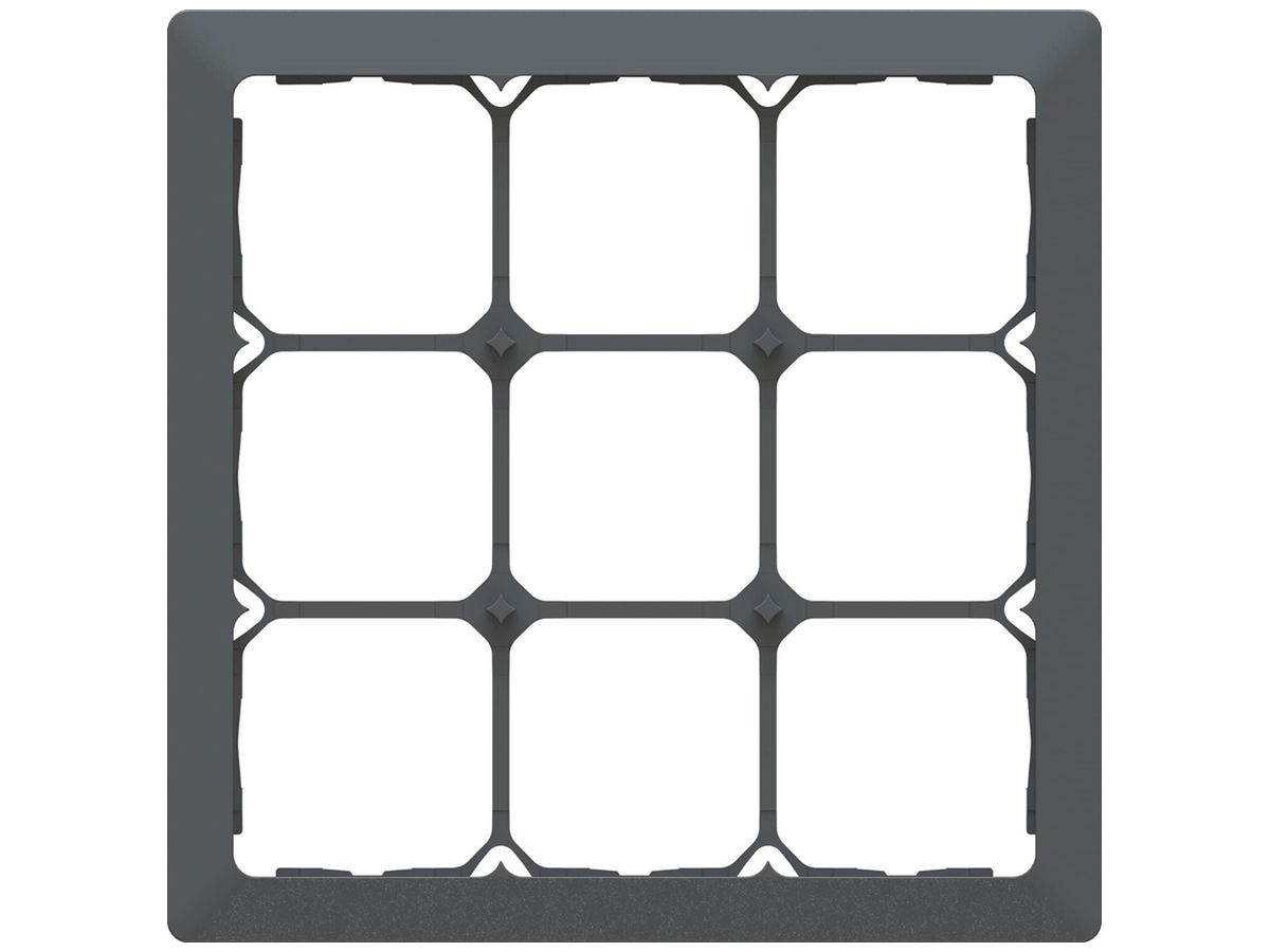 Abdeckrahmen MH priamos 3×3 mit Designprofil anthrazit