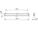 LED-Pendelleuchte Philips SP532P 21W 2900lm 940 DALI 1409mm aluminium