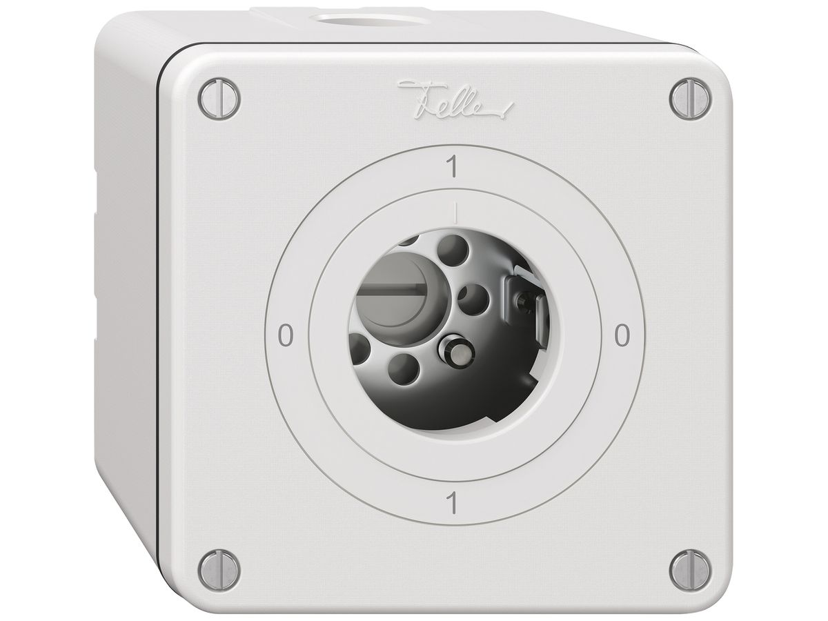 AP-Schlüsselschalter NEVO SNAPFIX® Ausschalter 1-polig 16A 400V 0-1-0-1 ws