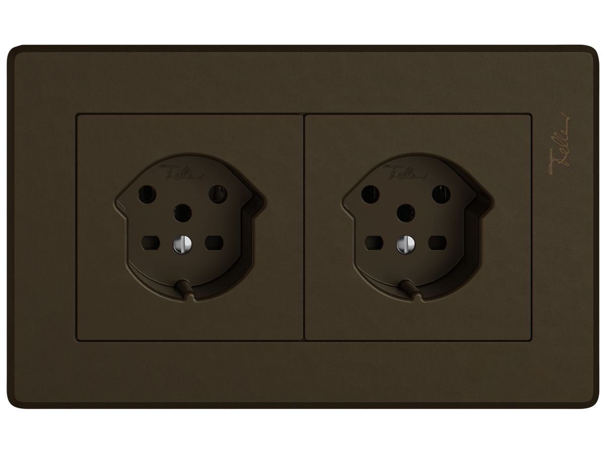 UP-Kombination EDIZIO.liv SNAPFIX® 1×2 96×156mm 1×T15+1×T15 braun