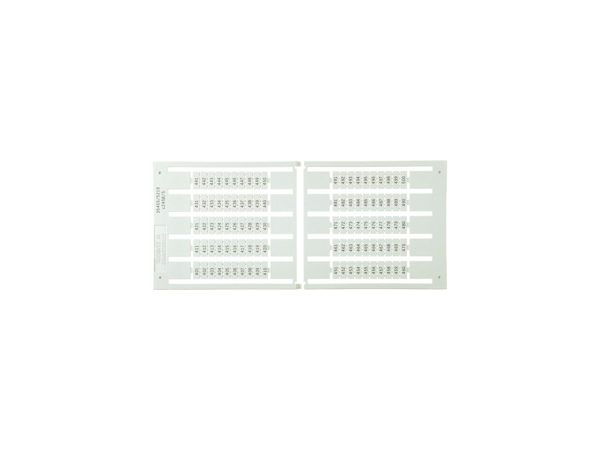 Bezeichnungsschildchen 5×5mm 10×31…40, 5 Kart. zu 100